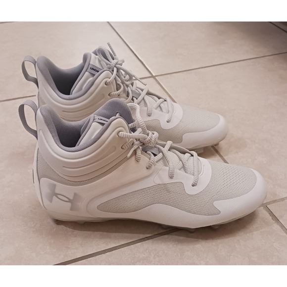 Under Armour Command MC Mid UA Lacrosse Cleats White 3025639-100 Men\'s Size 11.5 main image 7